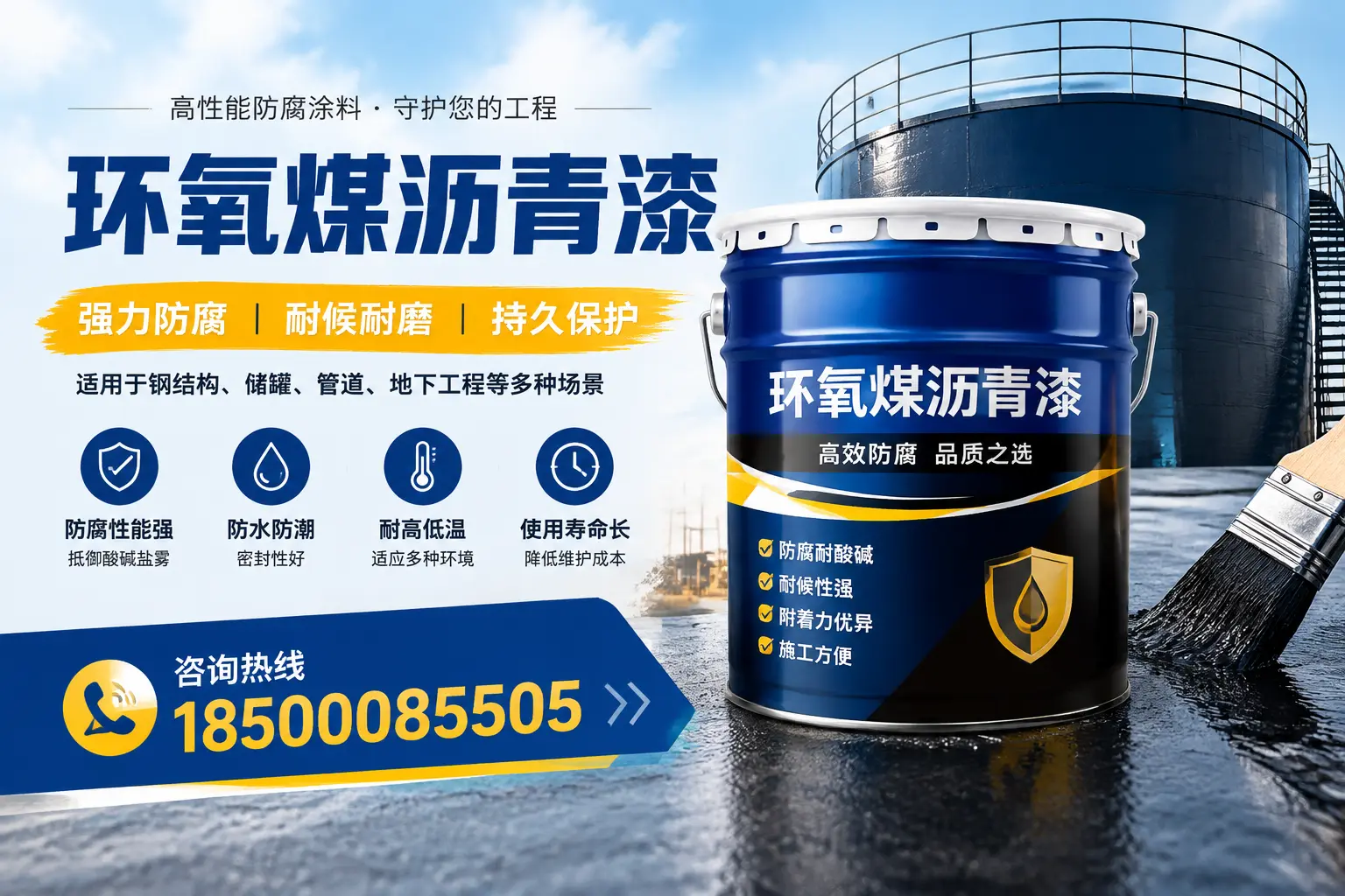 环氧煤沥青漆在工业中的应用，琼海企业的选择